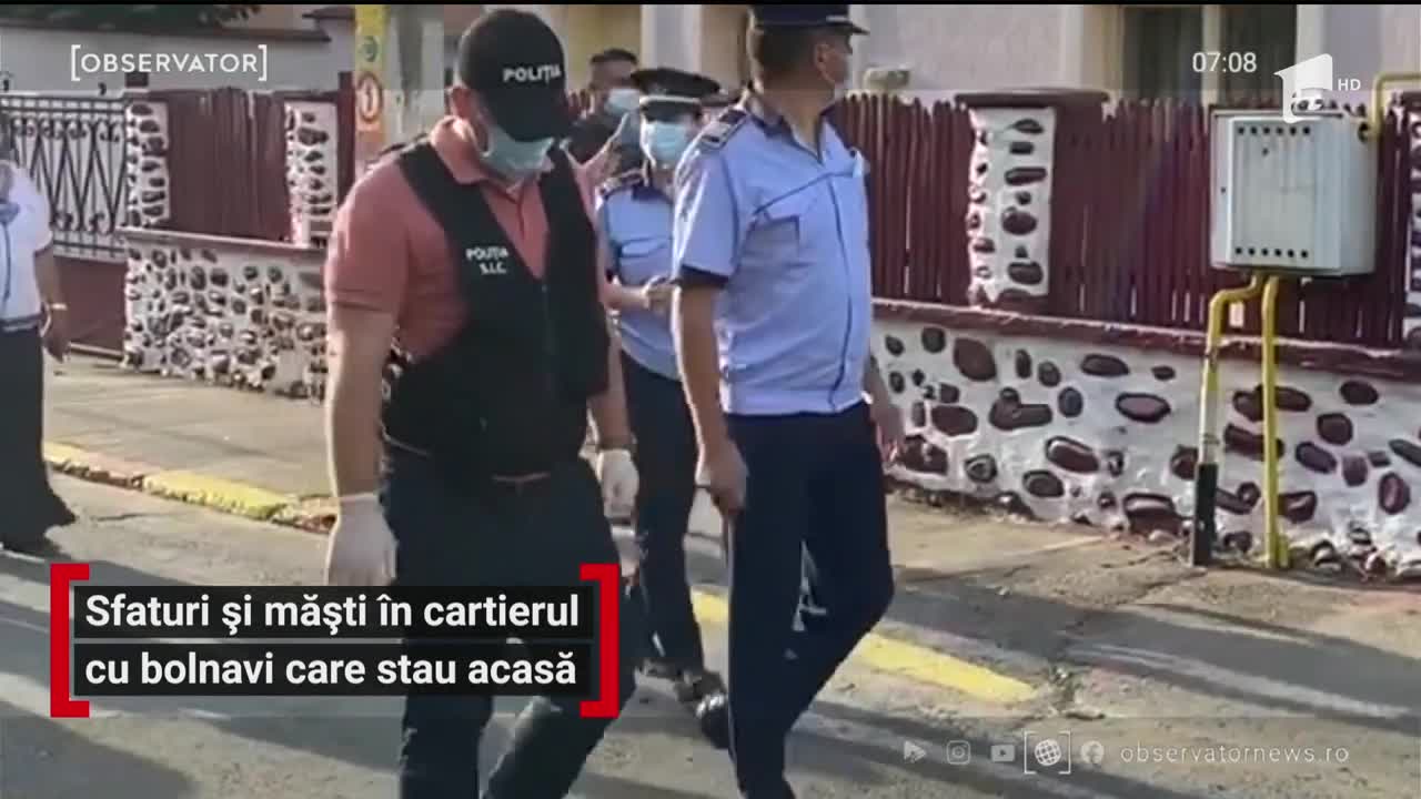 Sfaturi și măști de protecție &icirc;n cartierul din T&acirc;rgu Jiu cu bolnavi care stau acasă