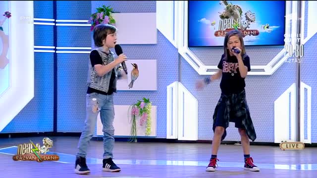 Rock on!  Sebi și Dani, cei mai energici concurenți de la "Next Star", au făcut show în platoul de la "Neatza cu Răzvan și Dani"