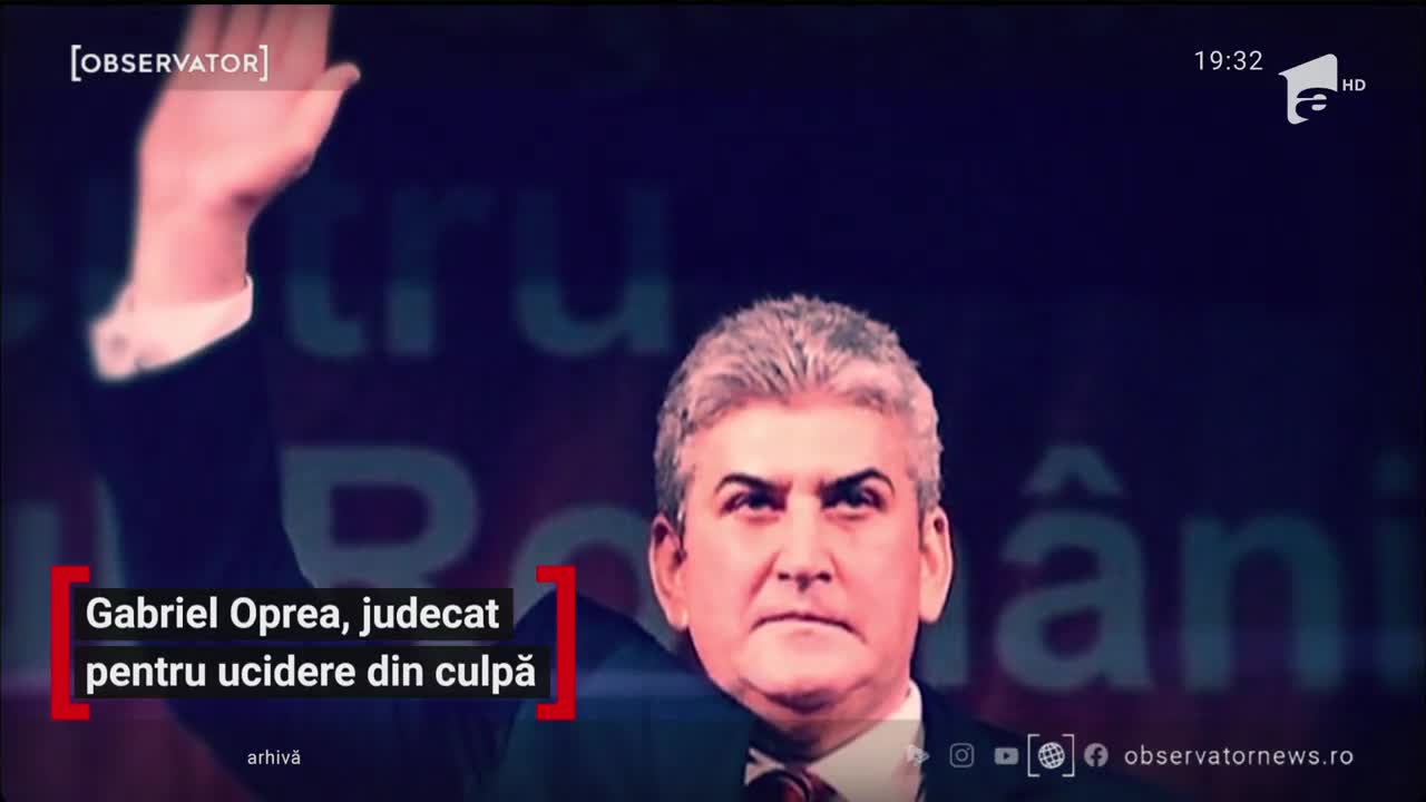 Gabriel Oprea, judecat pentru ucidere din culpă