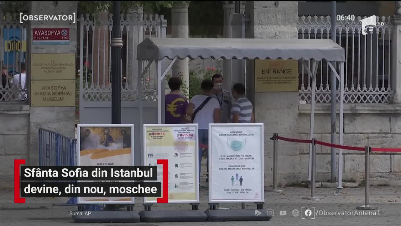 Catedrala Sf&acirc;nta Sofia din Instabul, &icirc;şi pierde statutul de muzeu şi redevine moschee