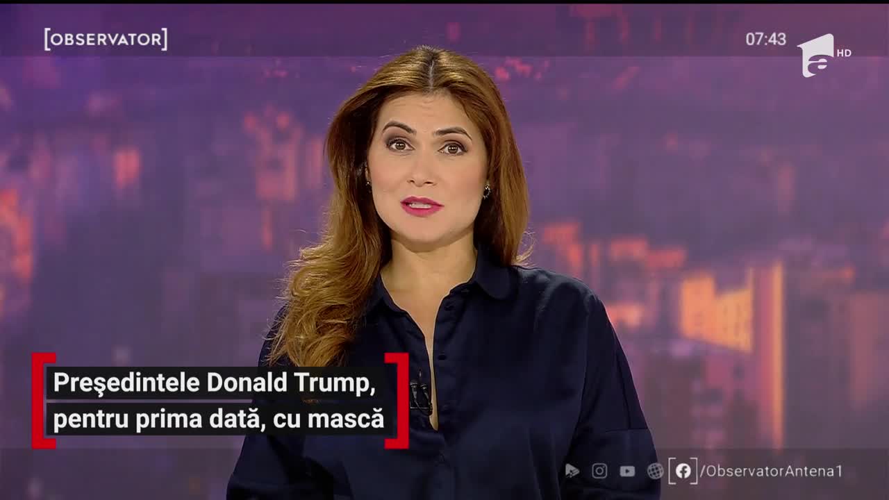 Donald Trump, pentru prima dată, cu mască