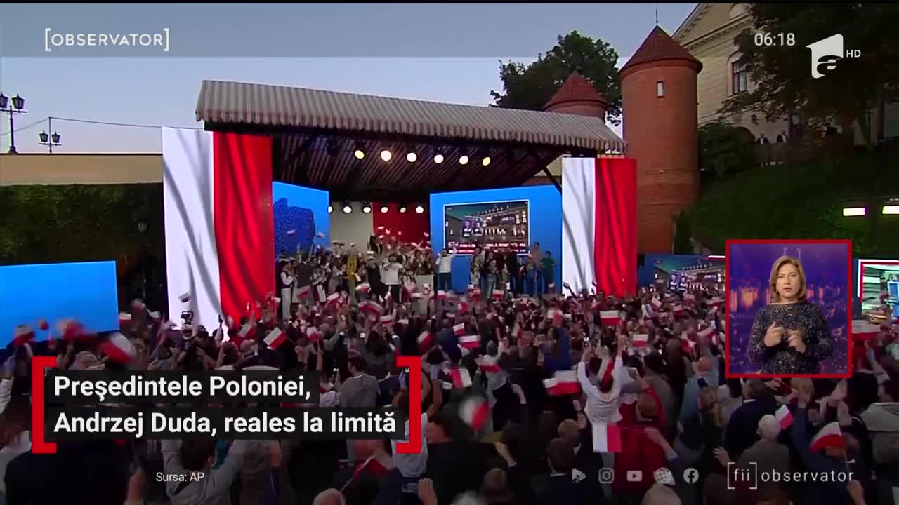 Preşedintele Poloniei a c&acirc;ştigat la limită un nou mandat