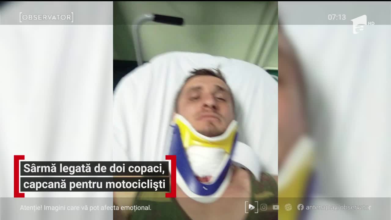 Accident şocant l&acirc;ngă pădurea Luna de Sus din Cluj. Un biker de curse off-road a fost la un pas să sf&acirc;rşească decapitat