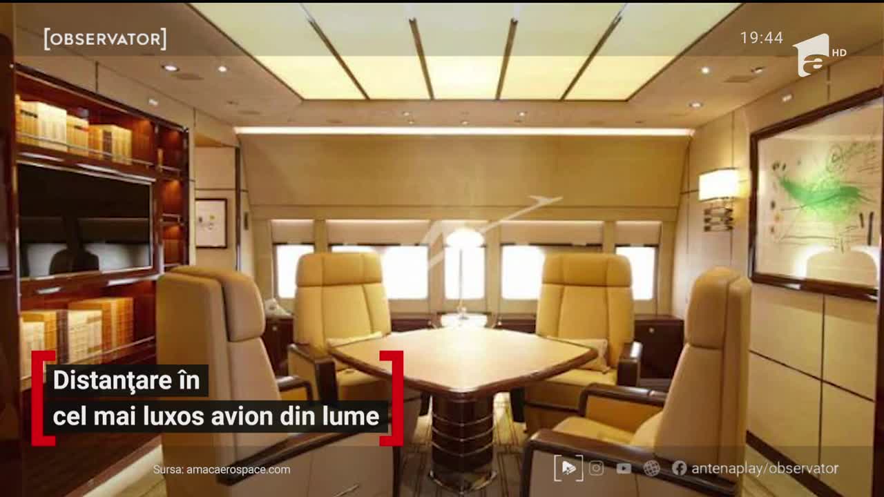 Cel mai luxos avion din lume a fost la v&acirc;nzare de familia regală din Qatar