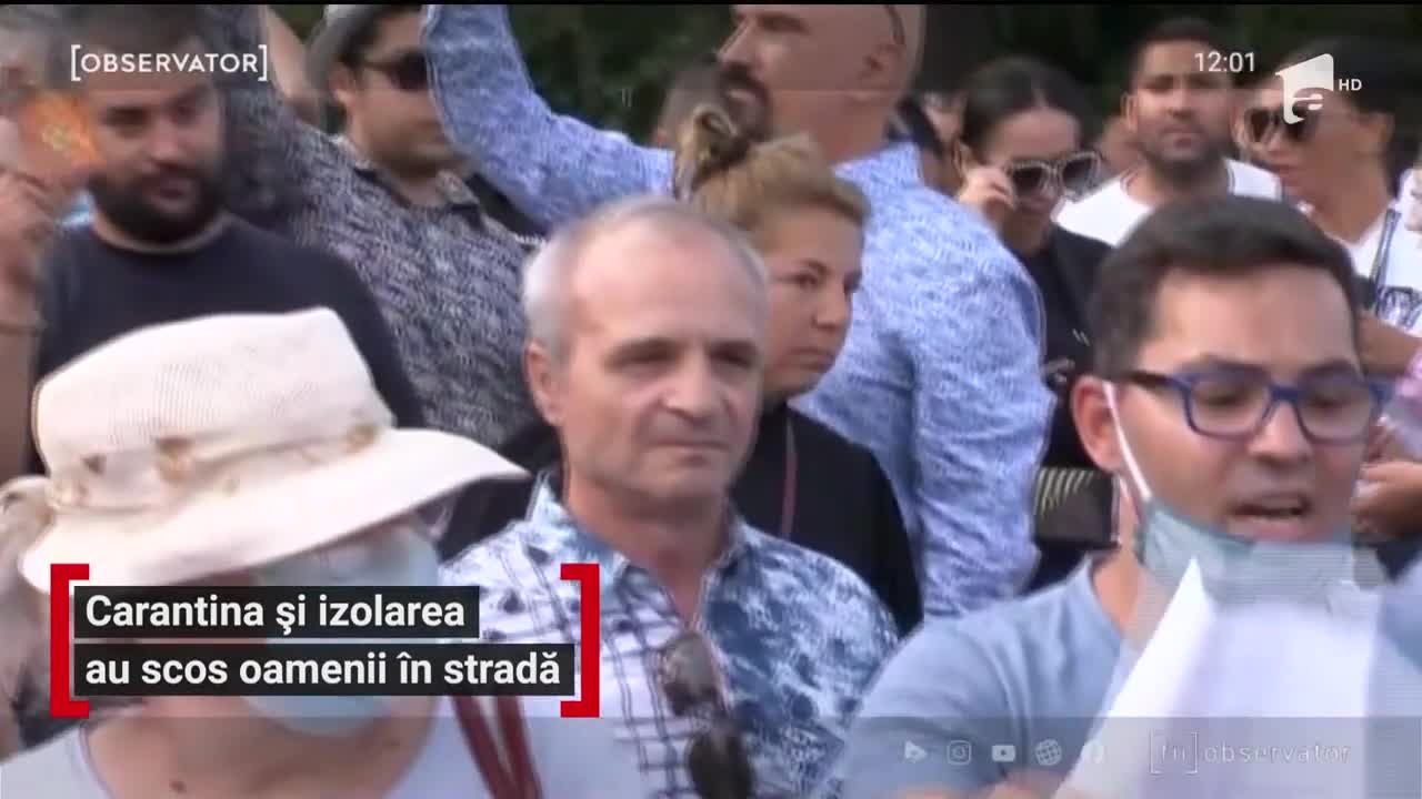 Miting fără măşti de protecţie şi distanţa socială, &icirc;n Piața Victoriei