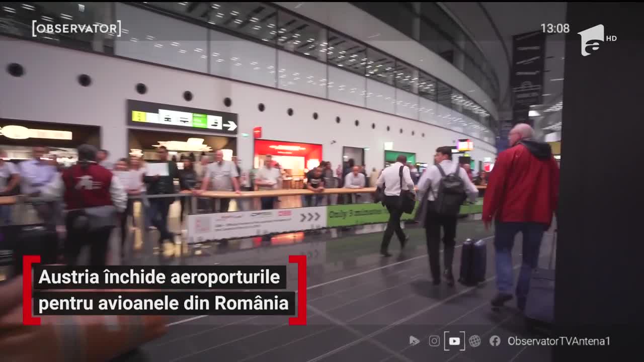 Austria interzice de joi cursele aeriene regulate directe din Rom&acirc;nia