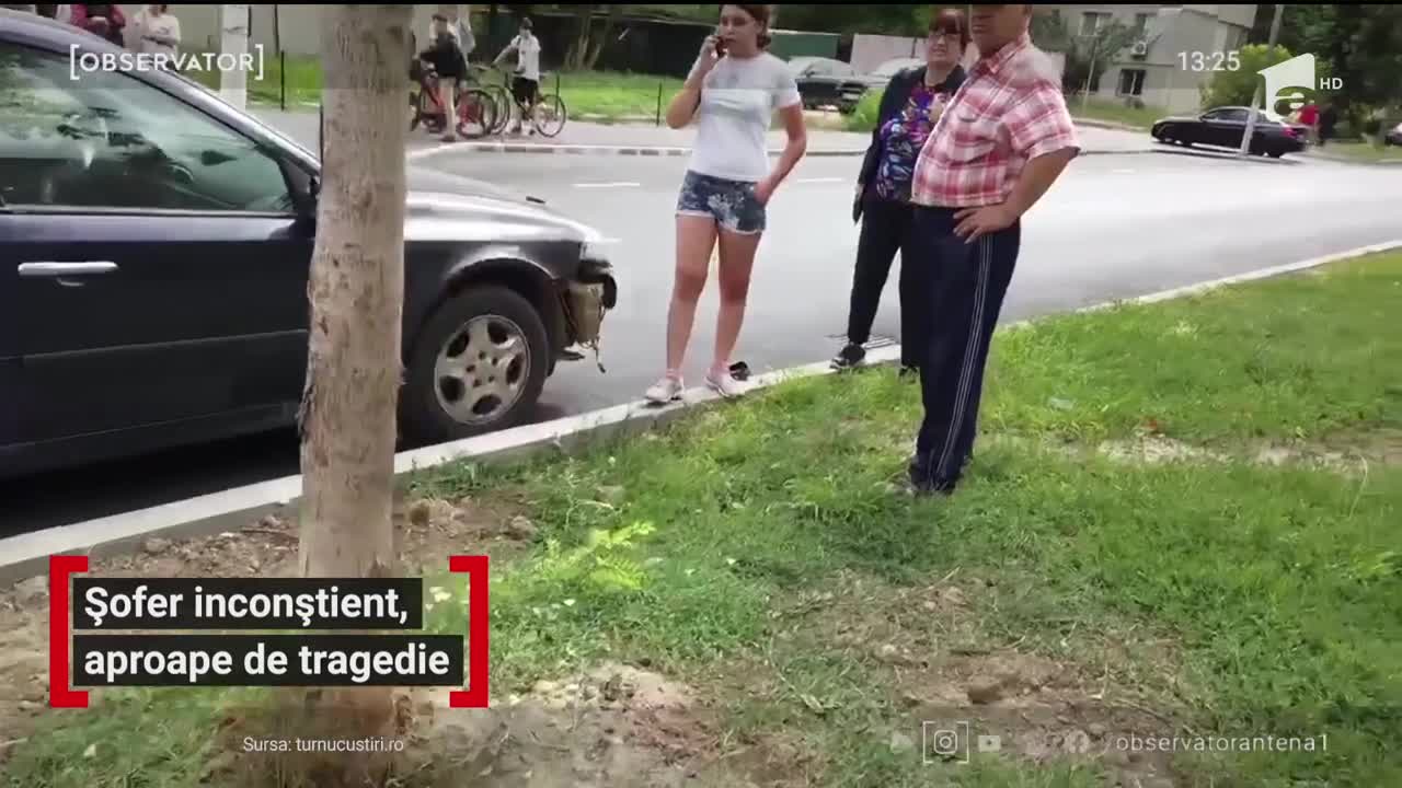 Inconştienţa unui şofer putea duce la o adevărată tragedie pe o stradă din Turnu Măgurele