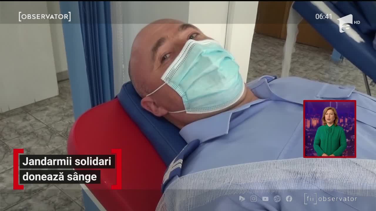Mai mulți jandarmi din Bistrița au donat s&acirc;nge