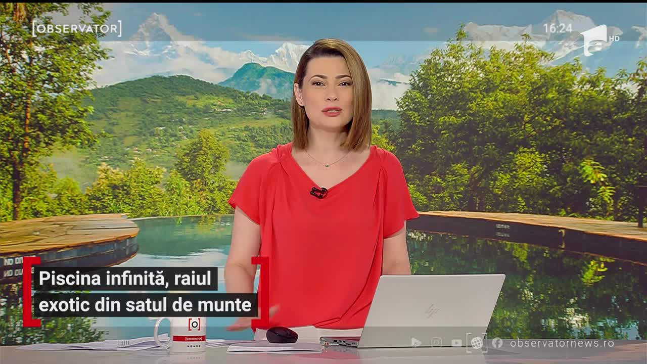 Piscina infinită, raiul exotic din satul de munte
