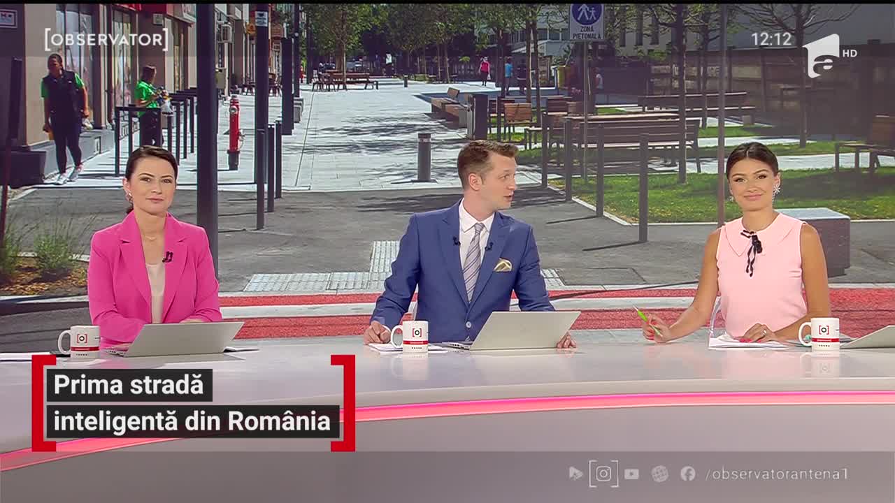 Prima stradă inteligentă din Rom&acirc;nia. Porturi USB &icirc;n bănci și internet wifi gratuit