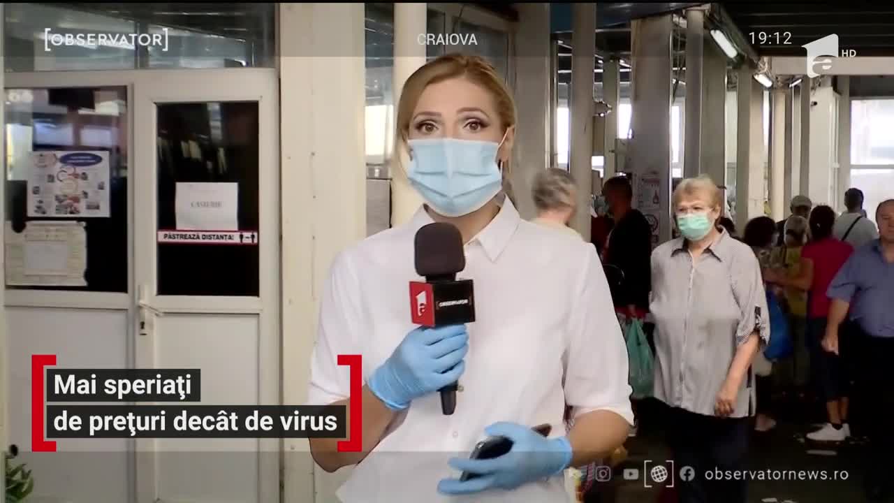 &Icirc;n pieţe, distanţarea socială e misiune imposibilă. Oamenii sunt mai speriați de prețuri dec&acirc;t de virus