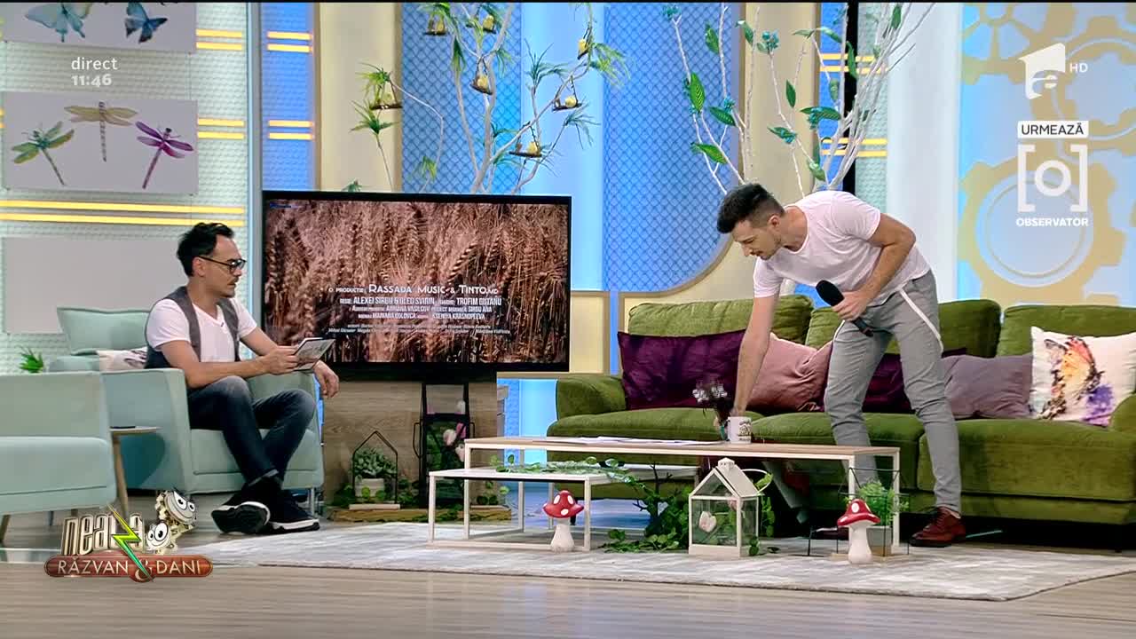 Radu S&icirc;rbu c&acirc;ntă piesa Iubesc dragostea mea, la Neatza cu Răzvan și Dani