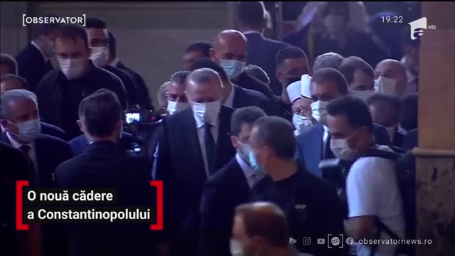Prima rugăciune musulmană &icirc;n vechea biserică bizantină Sf&acirc;nta Sofia