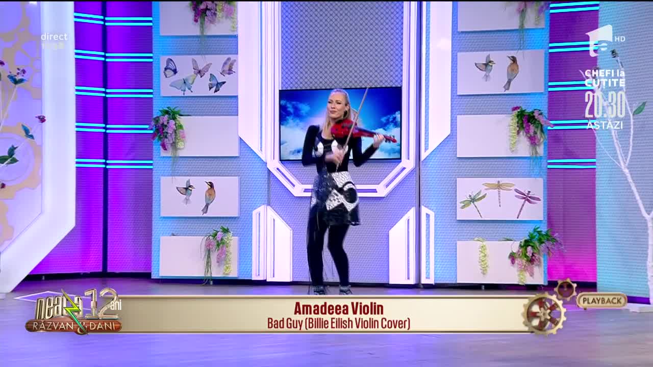 Amadeea Violin c&acirc;ntă piesa Bad Guy, la Neatza cu Răzvan și Dani