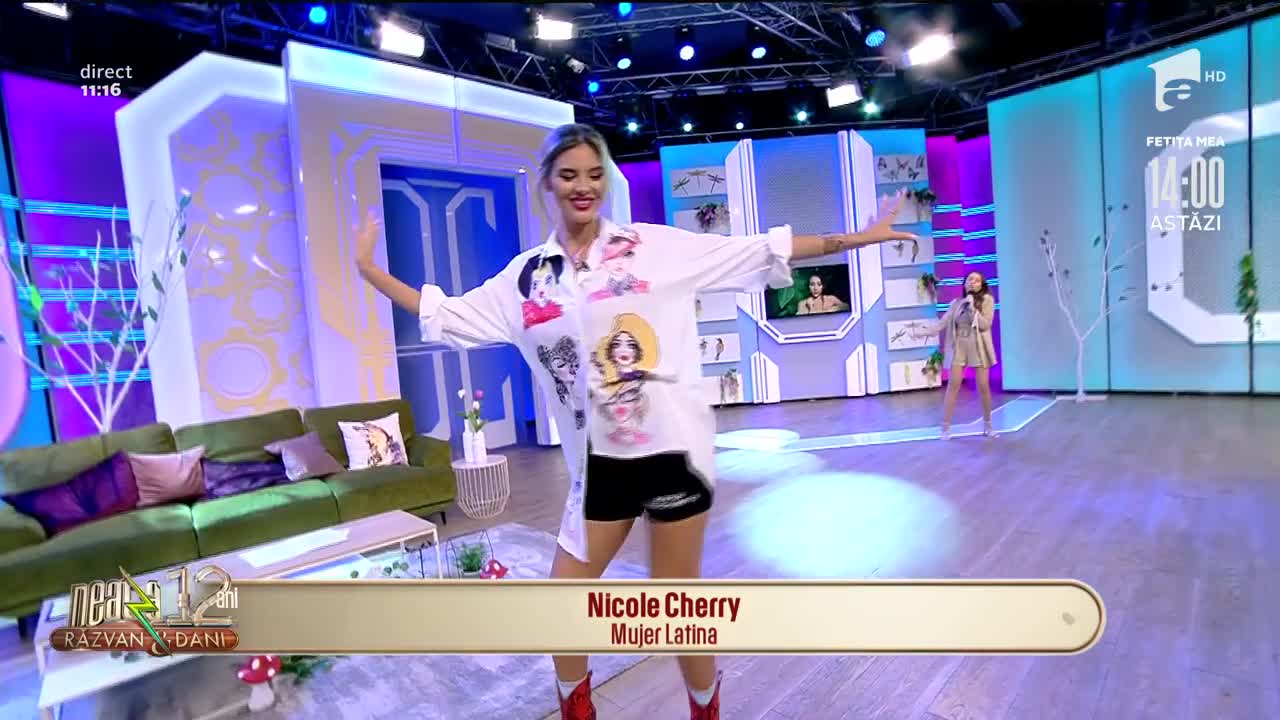 Nicole Cherry c&acirc;ntă piesa Mujer Latina, la Neatza cu Răzvan și Dani