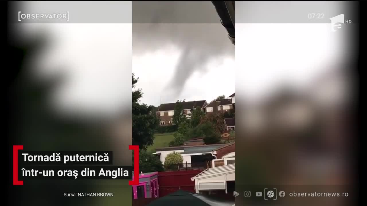 Tornadă puterică. Pagubele sunt evaluate la c&acirc;teva mii de lire sterline
