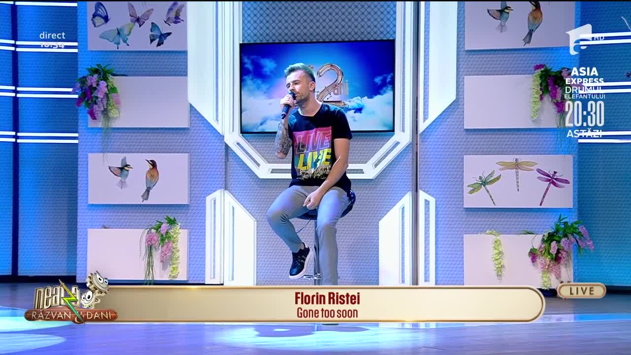 Florin Ristei c&acirc;ntă live melodia Gone too soon, la Neatza cu Răzvan și Dani