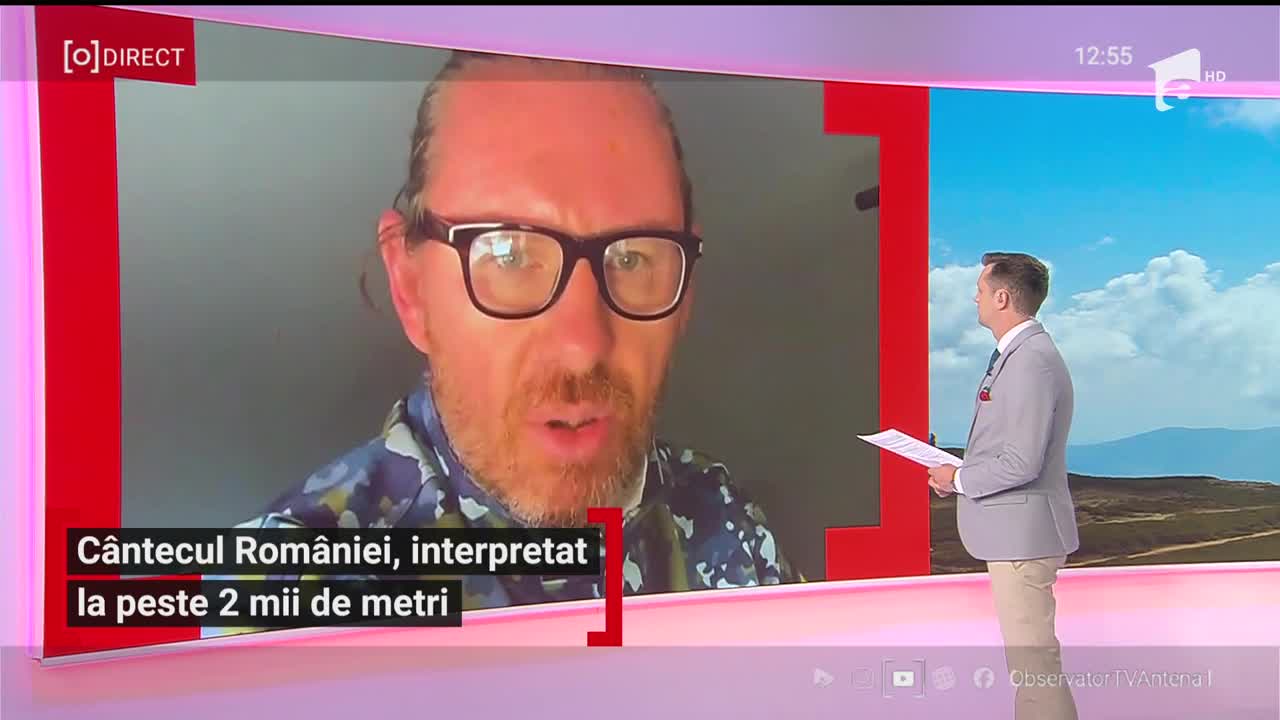 Nicolae Voiculeţ, alături de 40 de artişti, a interpretat Imnului Naţional &icirc;n faţa Crucii Eroilor din Munţii Bucegi