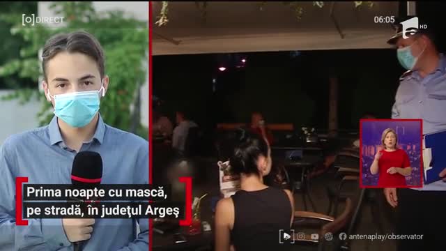 Prima noapte cu mască de protecție, pe stradă, &icirc;n județul Argeș