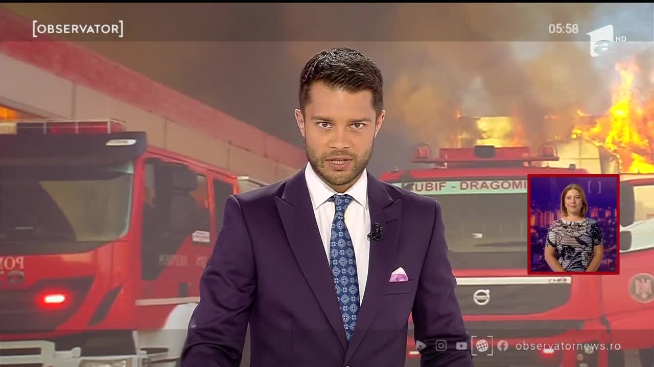 Incendiu puternic, depozit mistuit de flăcări &icirc;n Bragadiru