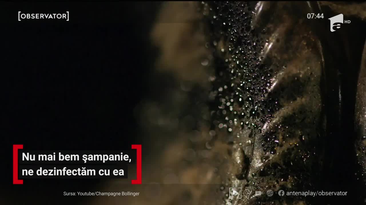 Nu mai bem șampanie, ne dezinfectăm cu ea