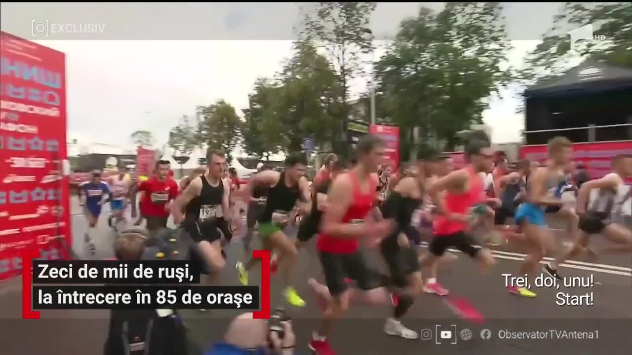Zeci de mii de ruși, la &icirc;ntrecere &icirc;n 85 de orașe