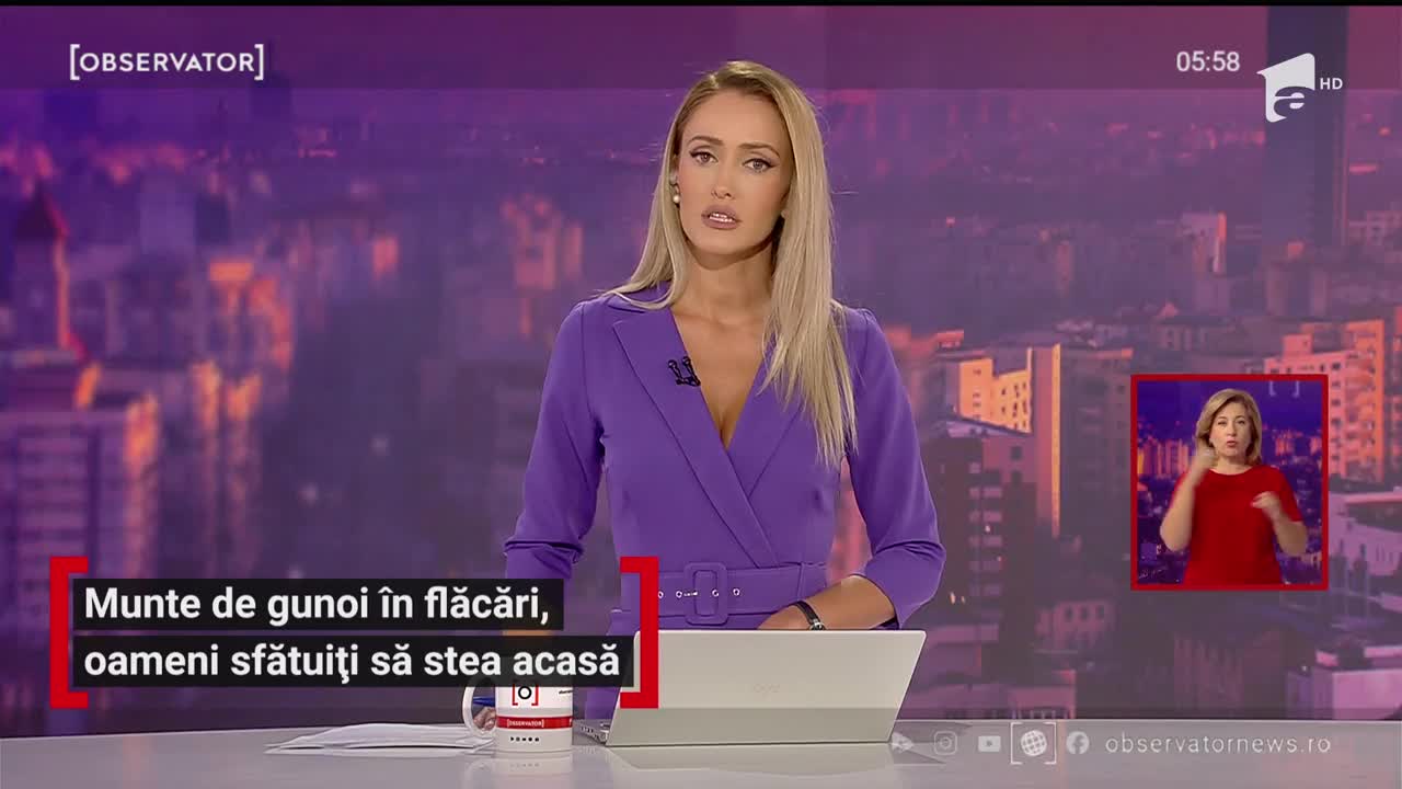 Noapte albă pentru pompierii din Mureş. Groapa de gunoi din Sighișoara, &icirc;n flăcări
