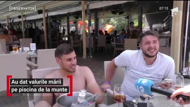 Au dat valurile mării pe piscina de la munte