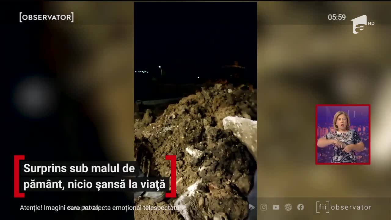Moarte violentă &icirc;n comuna Tureni, judeţul Cluj. Un bărbat a fost prins sub un mal de păm&acirc;nt