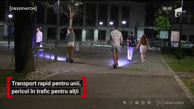 Trotinetele electrice, transport rapid pentru unii, pericol &icirc;n trafic pentru alții
