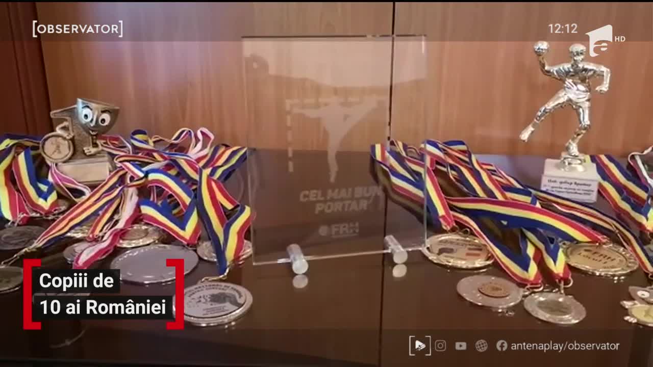 Copiii de 10 ai Rom&acirc;niei. Alexandru Botezatu, unul dintre cei mai apreciați portari de handbal de v&acirc;rsta lui