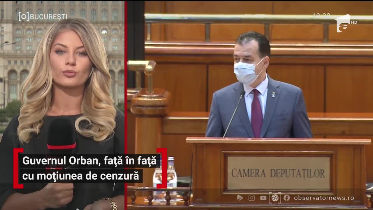 Guvernul Orban, față &icirc;n față cu moțiunea de cenzură