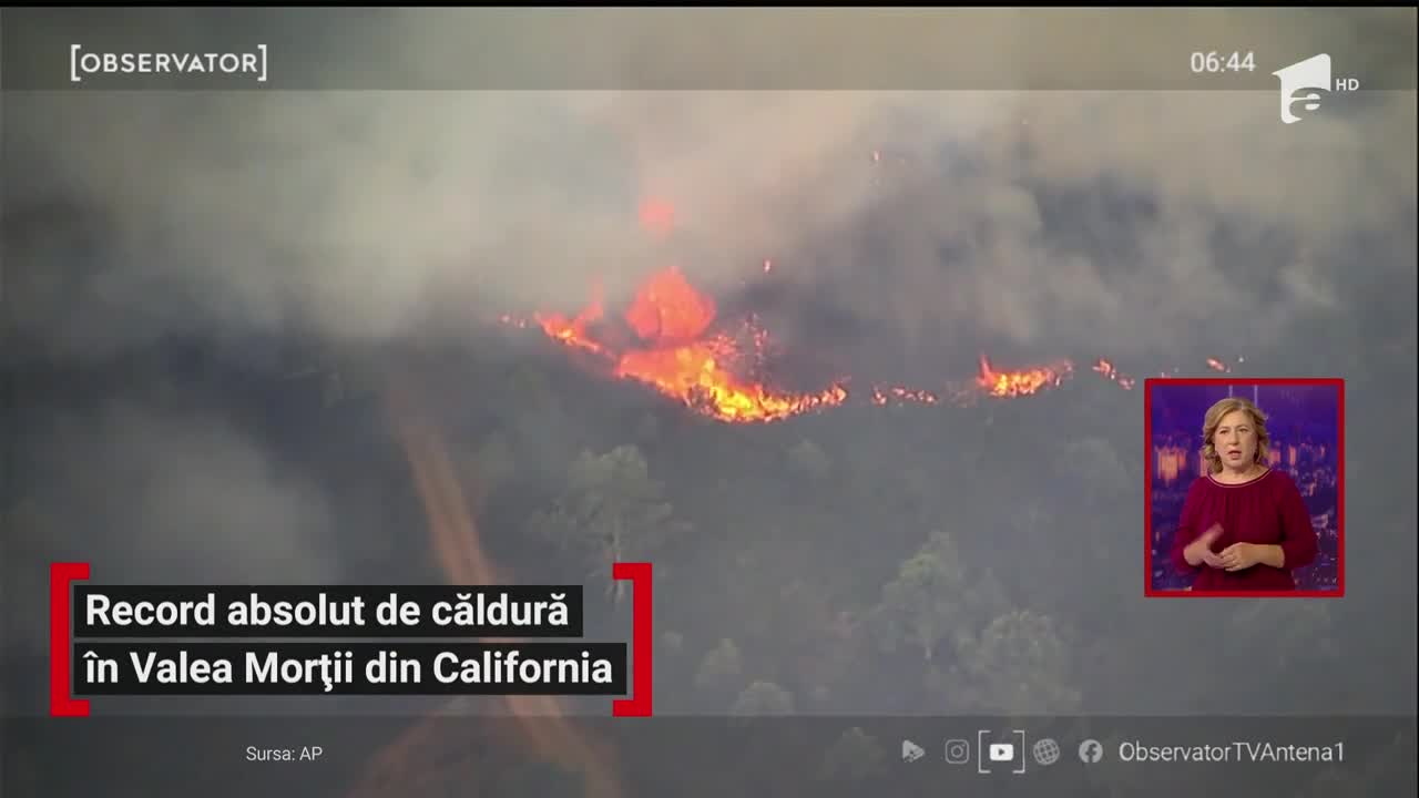 Record absolut de căldură &icirc;n Valea Morții din California