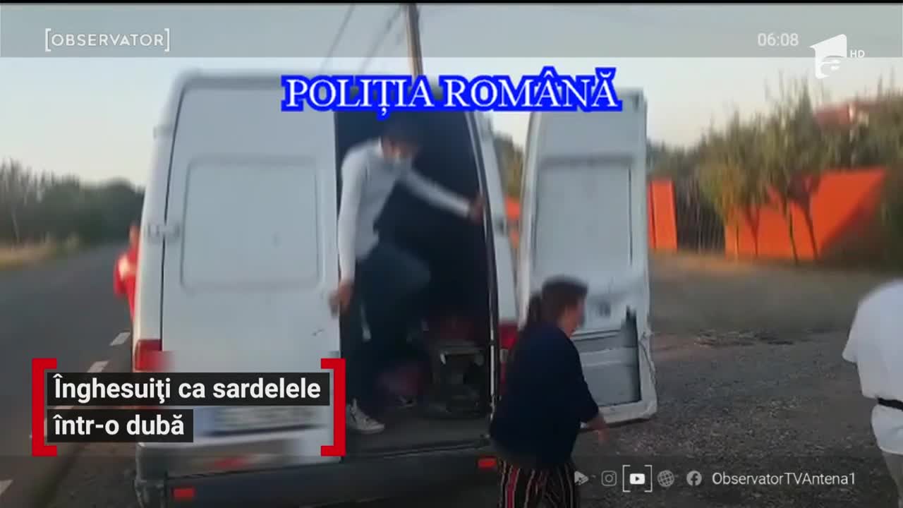 Pasageri &icirc;nghesuiţi ca sardelele &icirc;ntr-o dubă din Galaţi