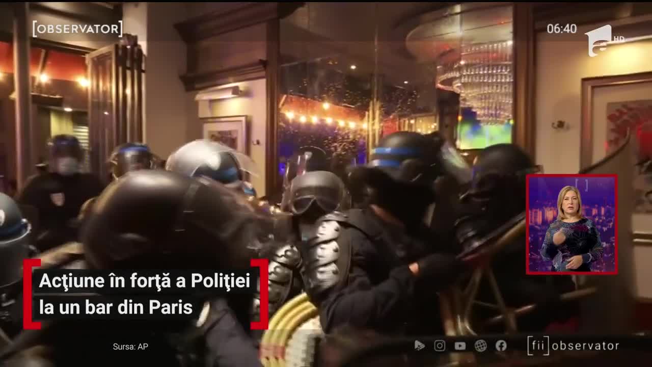 Acțiune &icirc;n forță a Poliției la un bar din Paris, chiar &icirc;n timpul finalei Ligii Campionilor