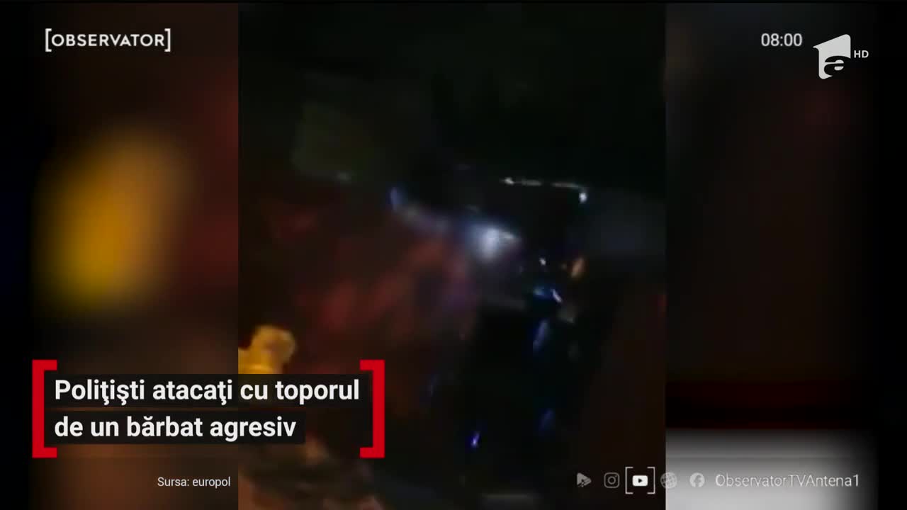 Scandal &icirc;n București. Mai mulți polițiști au fost atacați cu toporul