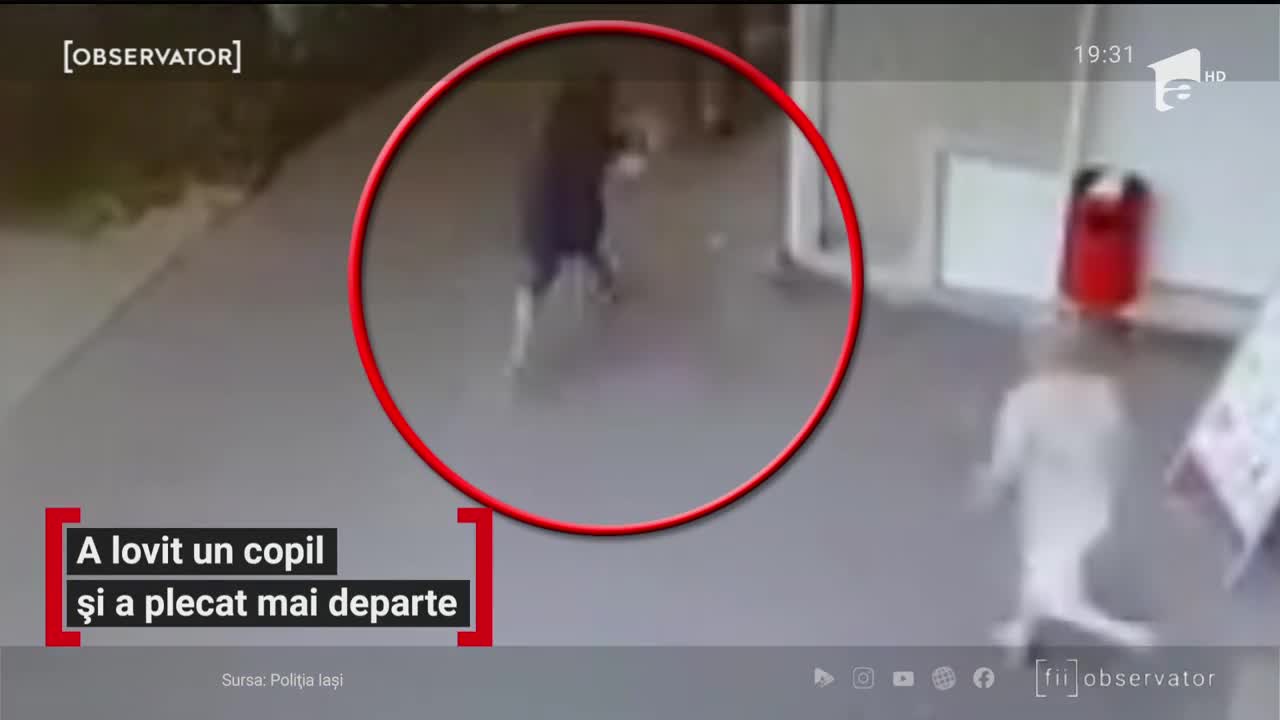 Un biciclist a lovit un copil și a plecat mai departe