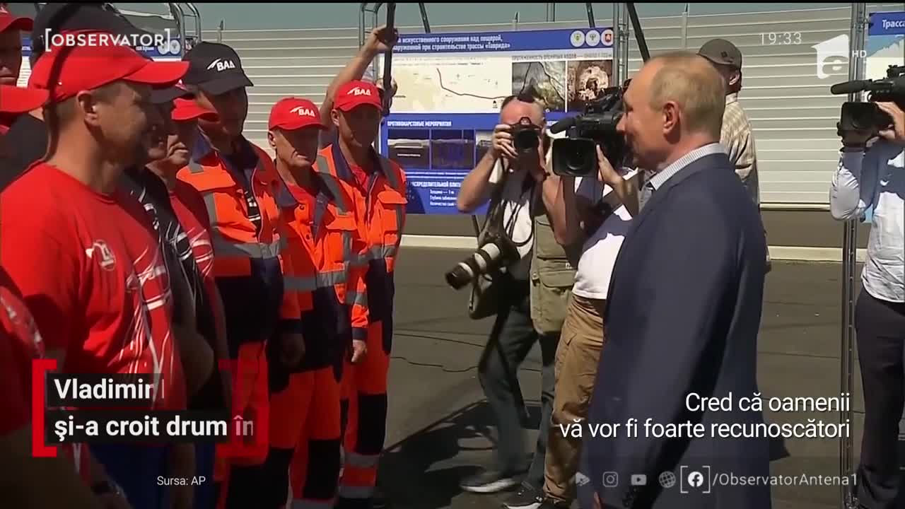 Vladimir Putin sfidează din nou. Liderul de la Kremlin a inaugurat principala autostradă din Crimeea