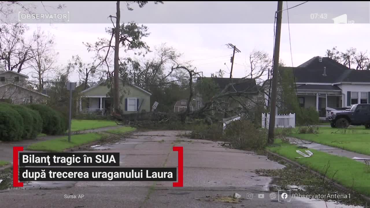 Bilanț tragic în SUA după trecerea uraganului Laura