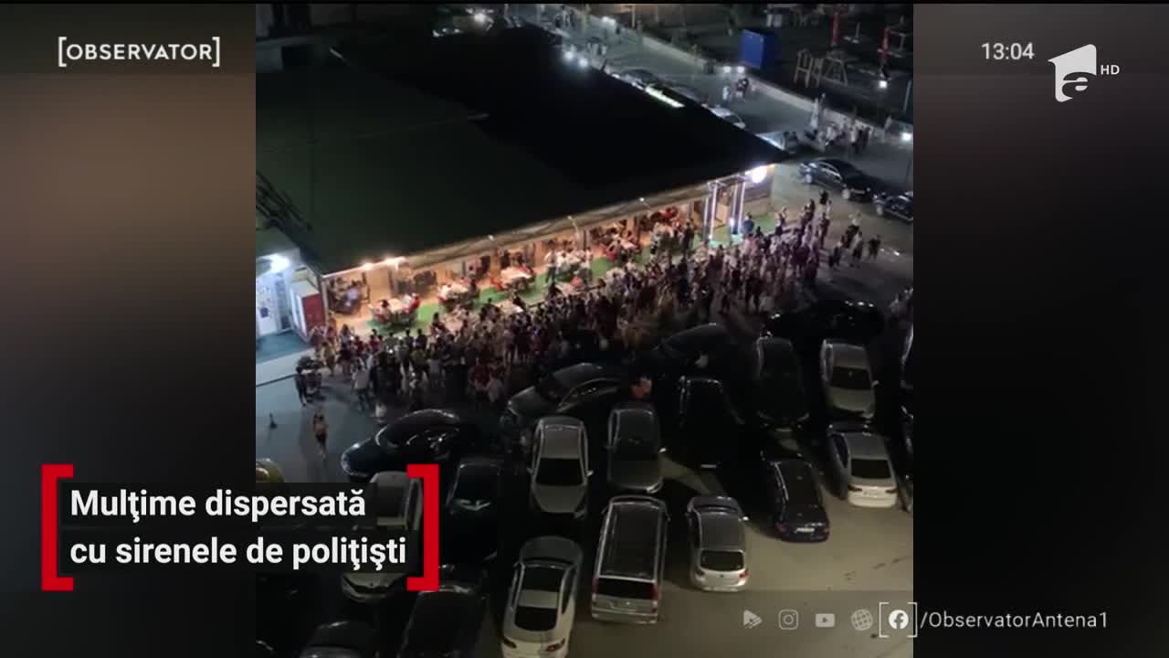 Mulțime dispersată cu sirenele de polițiști, de la un concert susținut de Vali Vijelie