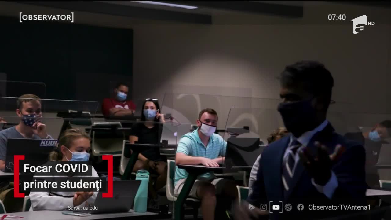 Focar COVID printre studenți