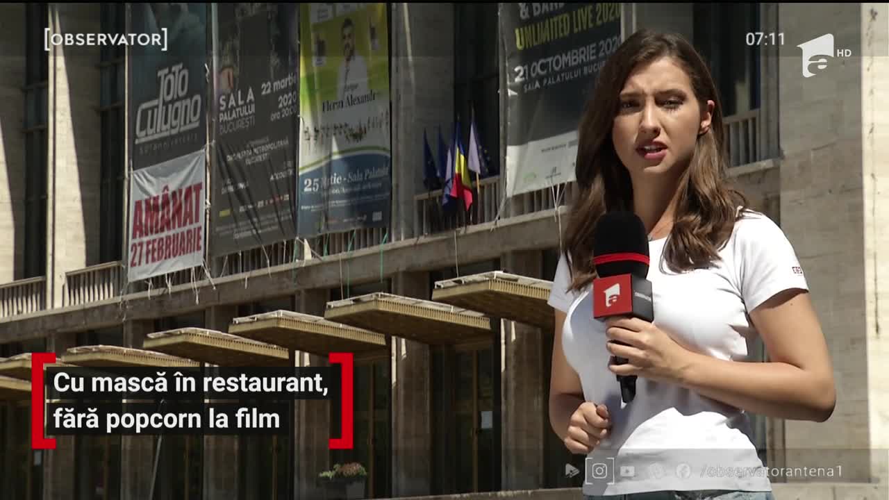 Cu mască &icirc;n restaurant. fără popcorn la film