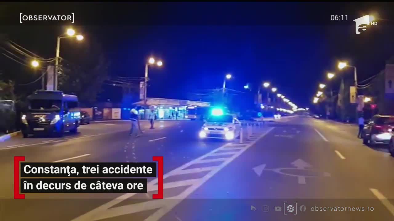 Constanța, trei accidente &icirc;n decurs de c&acirc;teva ore