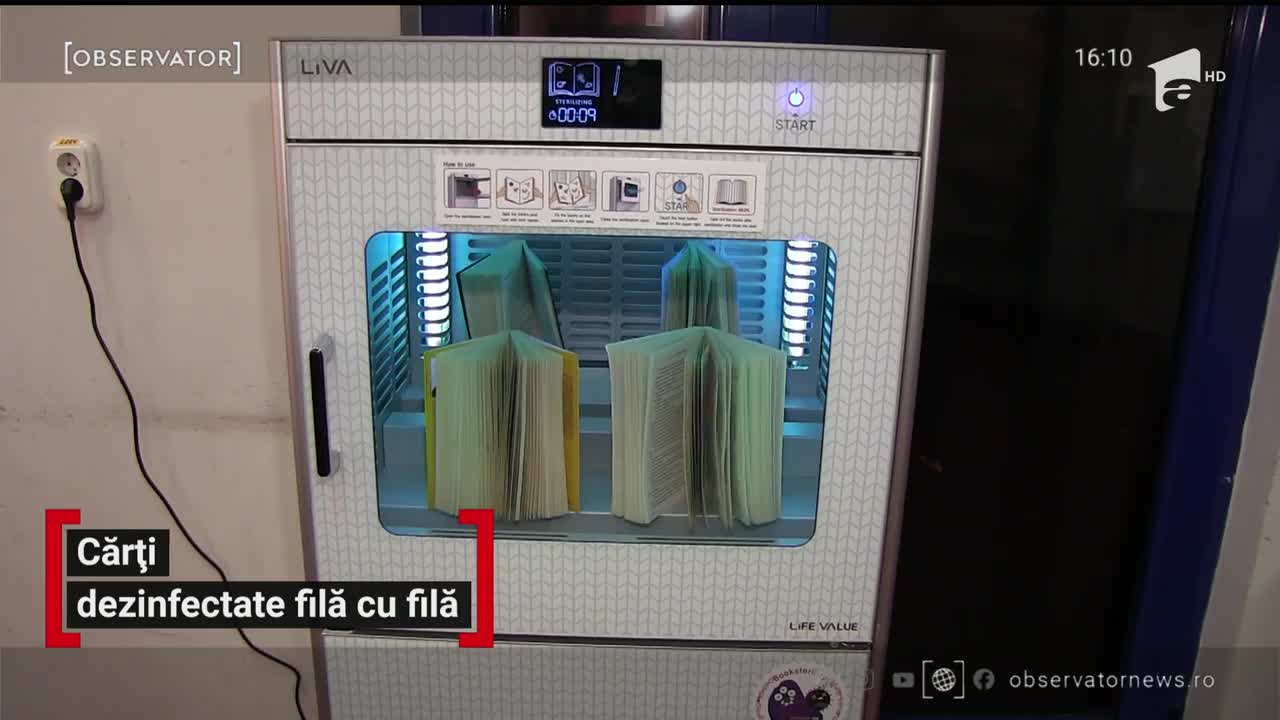 Cărți dezinfectate filă cu filă &icirc;n Biblioteca Judeţeană din Cluj