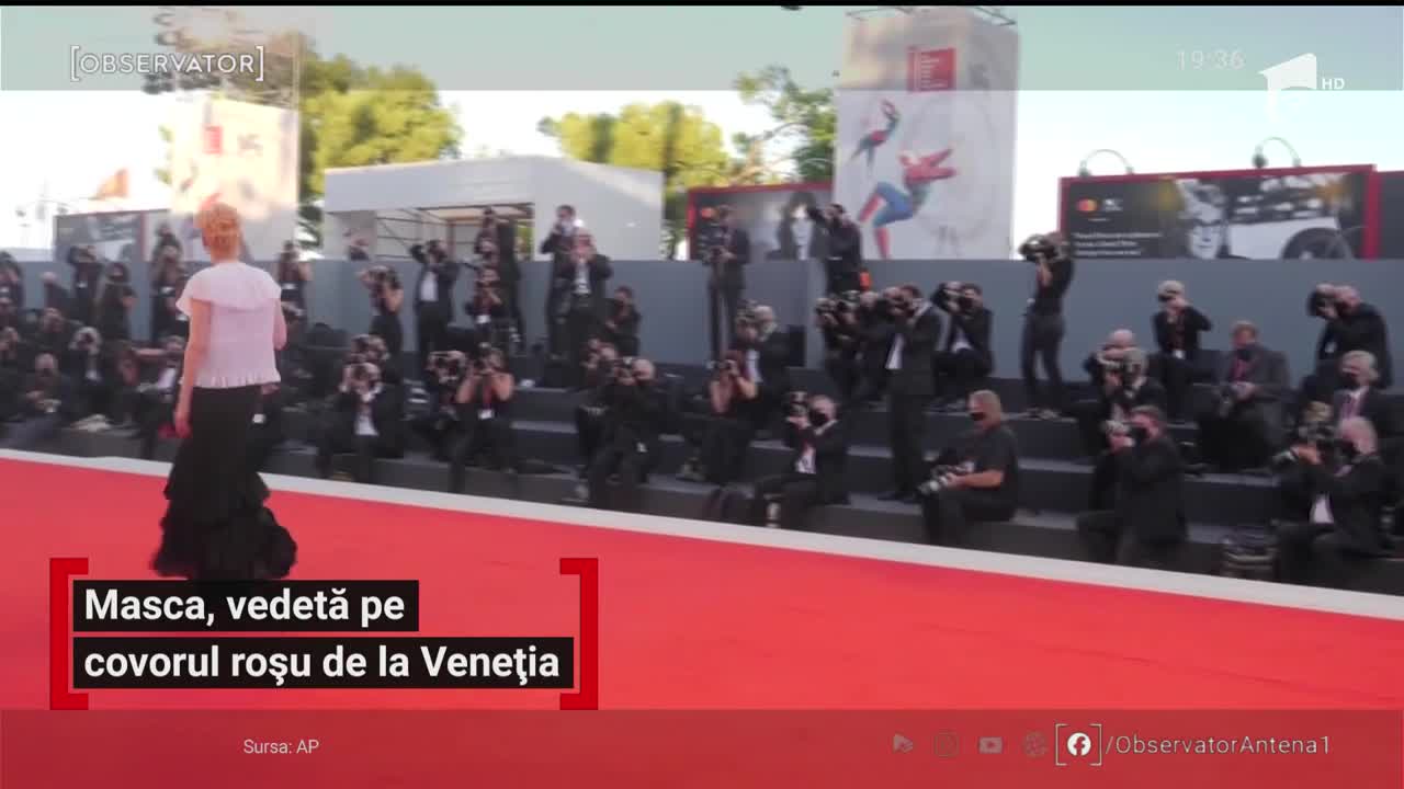 Masca de protecție, vedeta covorului roșu de la Veneția