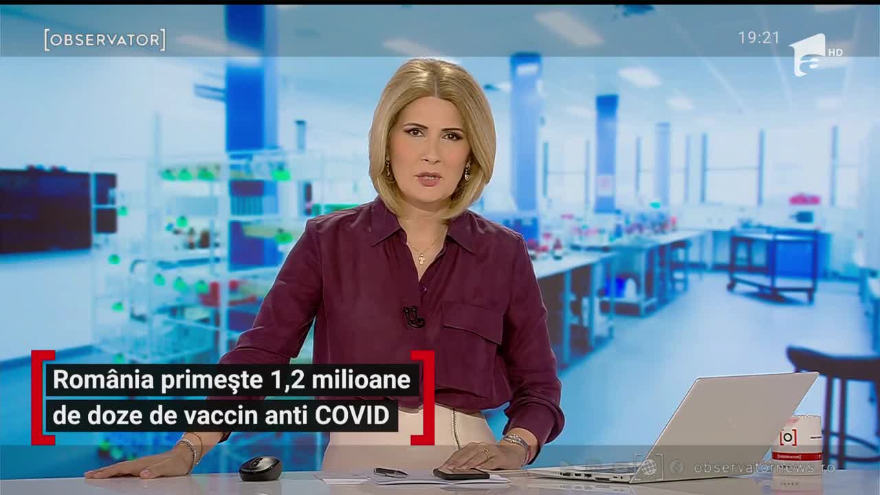 Rom&acirc;nia primește 1,2 milioane de doze de vaccin anti Covid