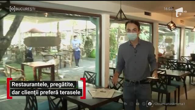 Restaurantele, pregătite, dar clienții preferă terasele