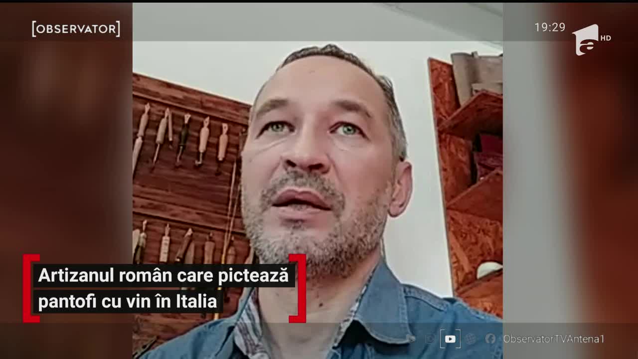 Artizanul rom&acirc;n care pictează pantofi cu vin &icirc;n Italia