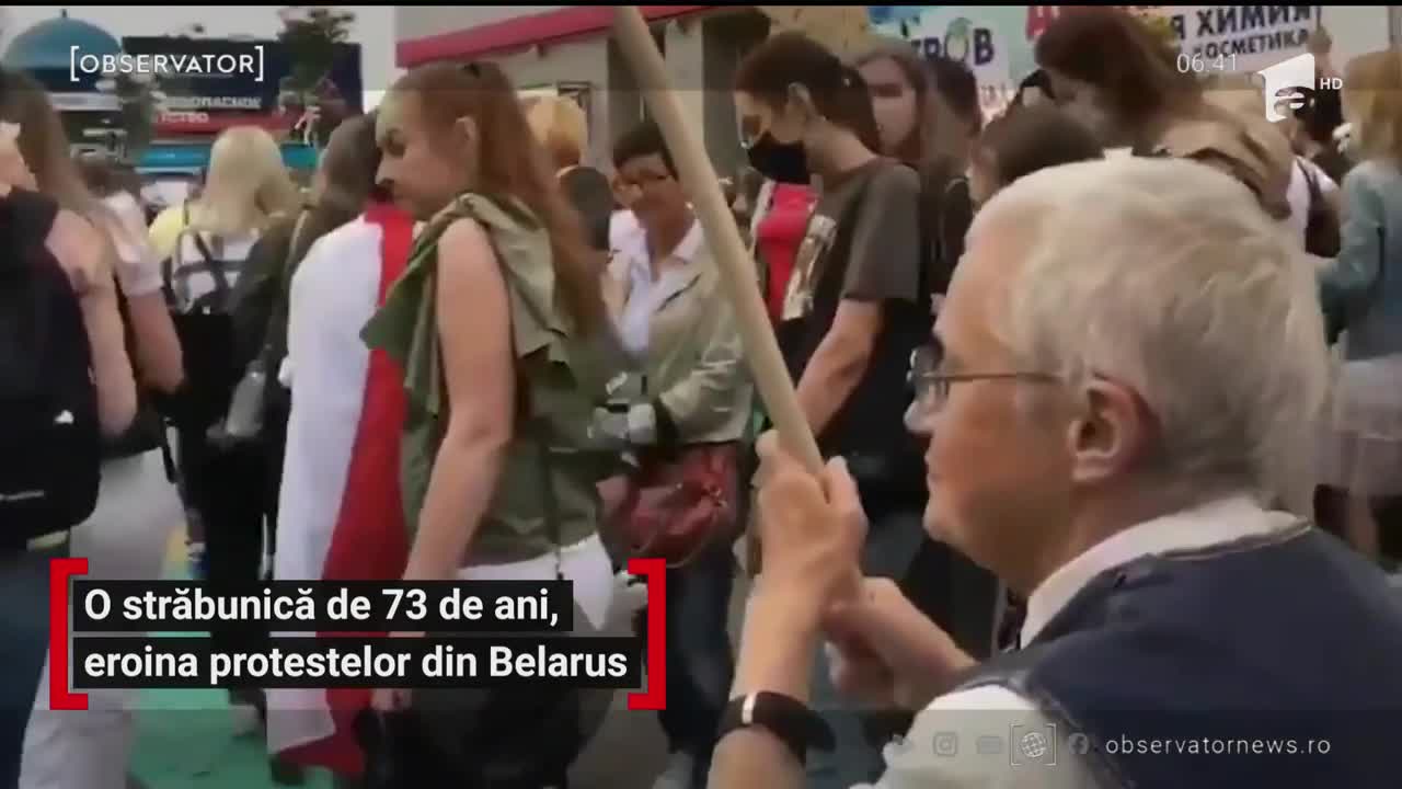 O străbunică de 73 de ani, eroina protestelor din Belarus
