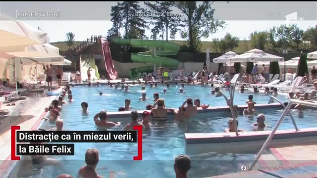 Distracție ca &icirc;n miezul verii, la Băile Felix